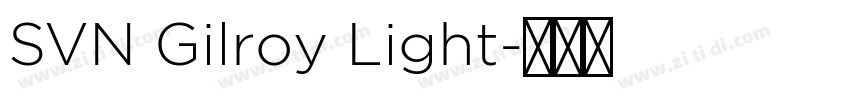 SVN Gilroy Light字体转换